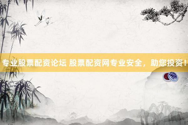 专业股票配资论坛 股票配资网专业安全，助您投资！
