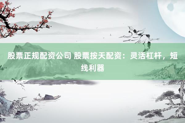 股票正规配资公司 股票按天配资：灵活杠杆，短线利器