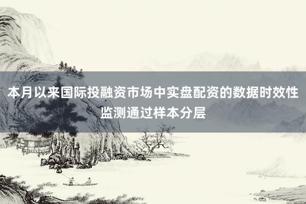 本月以来国际投融资市场中实盘配资的数据时效性监测通过样本分层