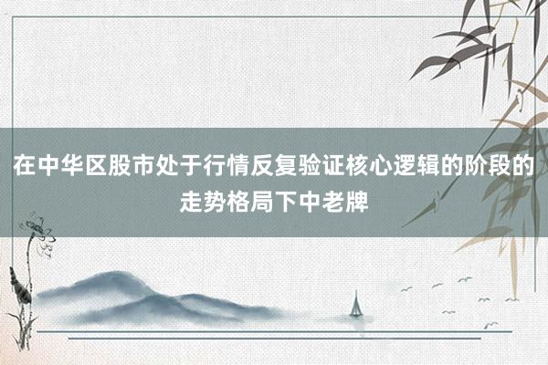 在中华区股市处于行情反复验证核心逻辑的阶段的走势格局下中老牌