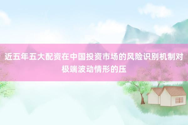 近五年五大配资在中国投资市场的风险识别机制对极端波动情形的压
