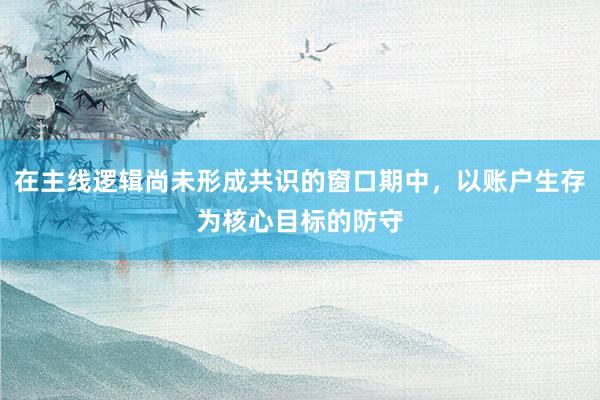 在主线逻辑尚未形成共识的窗口期中，以账户生存为核心目标的防守