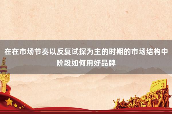 在在市场节奏以反复试探为主的时期的市场结构中阶段如何用好品牌